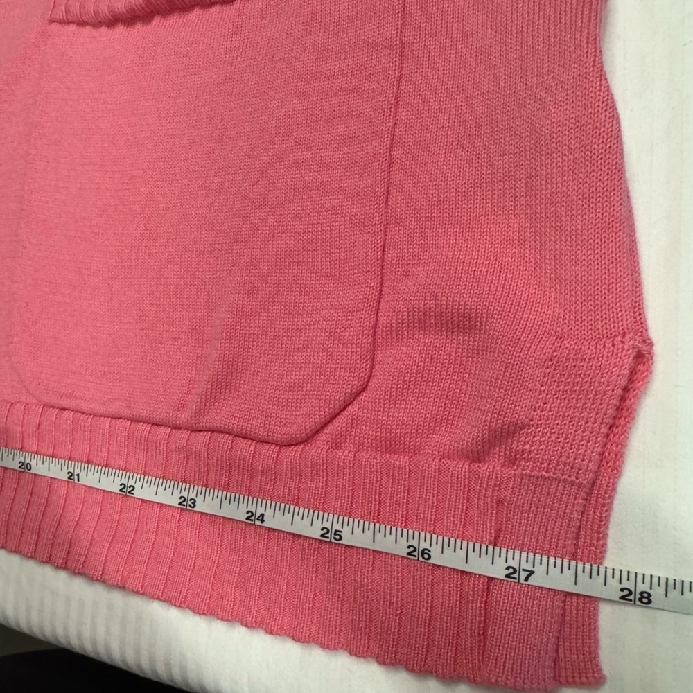 Isaac Mizrahi Live XL long Sleeve open Cardigan double Pockets Pink work office - Picture 6 of 8